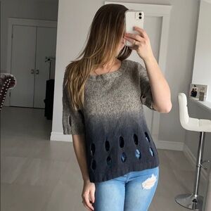 Ombré Holed Sweater